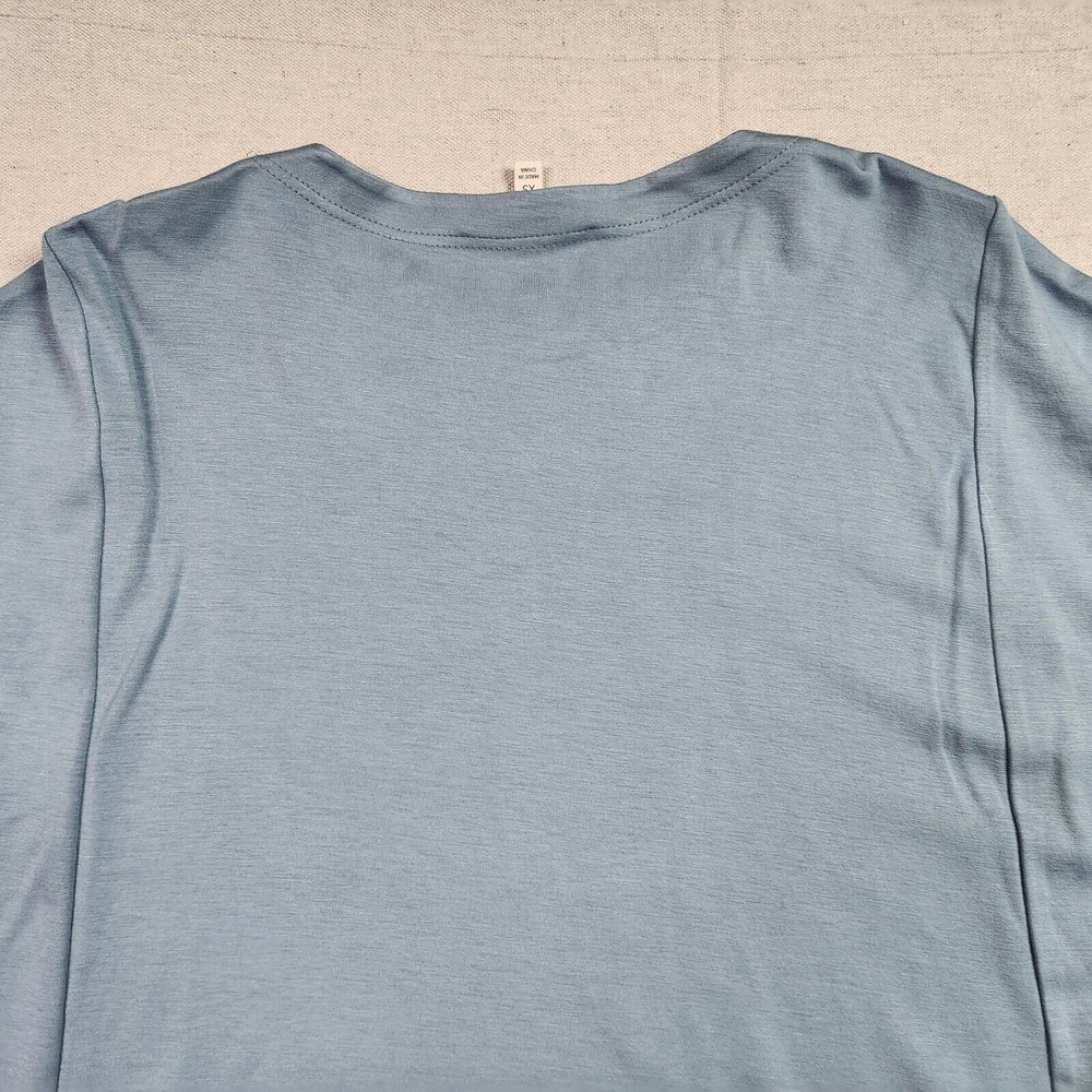 etcetera Top Womens XS Blue Kimono Sleeve Oversized Shirt Rayon Blend - Picture 13 of 14